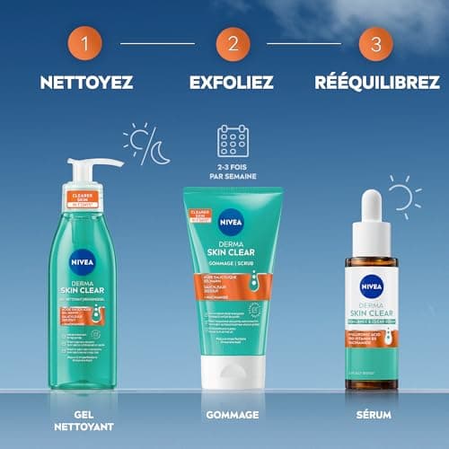 NIVEA Derma Skin Clear Face Scrub (1 x 150 ml) - Exfoliating Face Treatment for Blackheads - Exfoliating with Salicylic Acid & Niacinamide - Face Wash for Blemished Skin - Image 7