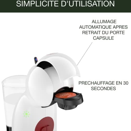 Nescafé Dolce Gusto KRUPS Capsule Coffee Machine, 15 Bars, Multi-Drinks, Compact Coffee Maker, Automatic Shut-off, Economy Mode, Piccolo XS KP1A3110 - Image 4