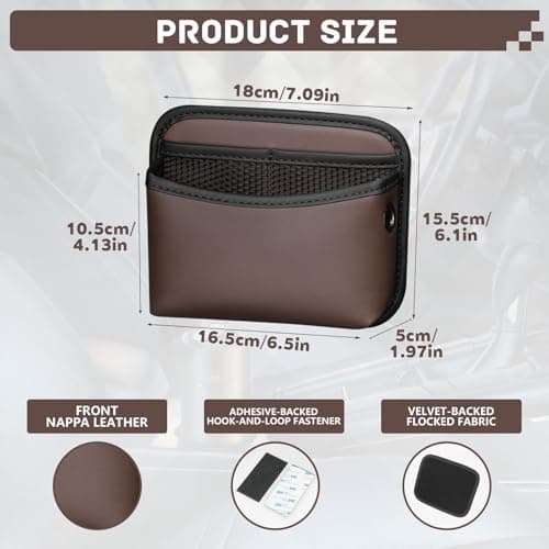 Side Pocket Organizer Seat Main Driver Organizer Car Universal Holder for Mobile Phone Universal Car Seat Accessories for Door (Black) - Image 3