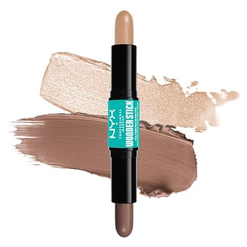 NYX Professional Makeup Highlight & Contour Stick, Double Tip, Definition & Shine, Modular & Vegan Formula, Wonder Stick, Shade: Fair (01) - Image 3