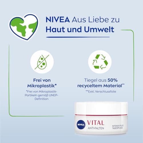 NIVEA VITAL Soin de jour anti-rides Intensiv Plus SPF 15, soin du visage pour peaux matures à l'huile d'argan naturelle et au calcium, crème de jour avec SPF pour une hydratation intense (50 ml) - Image 8