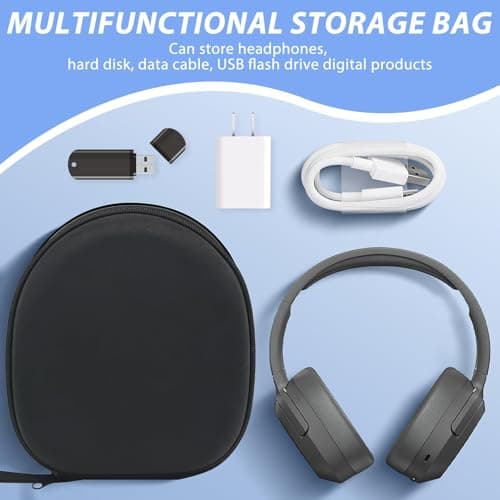 Headphone Case, Heavy Duty Headphone Carrying Case Compatible with Sony MDR-XFB950BT, MDRZX310, MDRZX330, COWIN E7, Bose QC25, Grado SR80, Heavy Duty Nylon, Black, Universal Size - Image 7