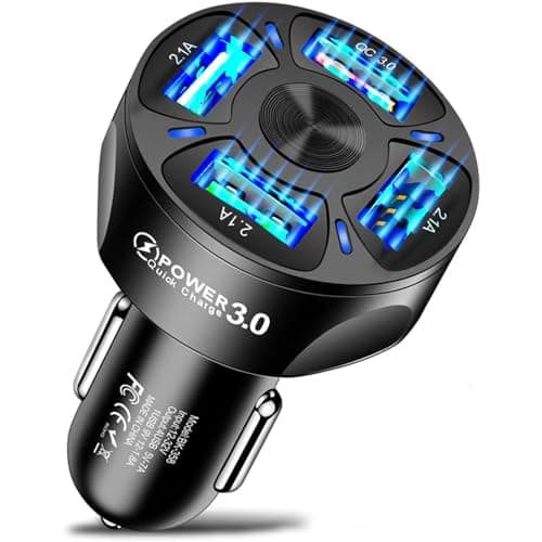 Car Charger 4 Ports USB Charger Cigarette Lighter Charger Fast Car Phone Charger 3.0 7A Fast Charger Adapter for Mobile Tablets and Other Devices - Image 2