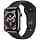 Apple Watch Series 4 (GPS + Cellular, 44MM) - Black Stainless Steel Case with Black Sports Strap (Refurbished) - Image 2
