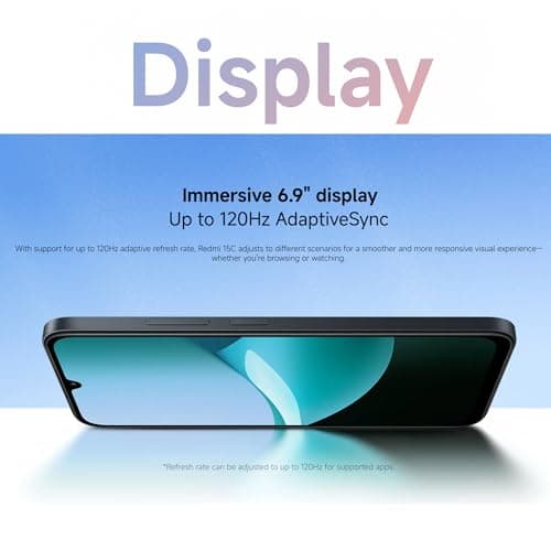 Xiaomi Redmi 15C – Smartphone da 4 + 128GB, Nero Medianoch, Schermo da 6.9 inch 120Hz, MediaTek Helio G81-Ultr, Fotocamera da 50MP, 6000mAh, Does not include a charged battery - Image 8
