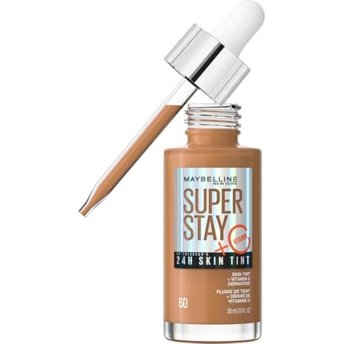Maybelline New York - Fond de Teint Fluide - Glow & Soin de la Peau - À la Vitamine C - Longue Tenue 24H - Formule Vegan - Superstay Skin Tint - Teinte : 60 - 30 ml - Image 2