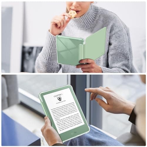 FINTIE Case for 6 inch Kindle (11th Generation, 2024/2022 Model), Transparent Soft TPU Case Cover Auto Sleep/Wake, Agave Green - Image 7