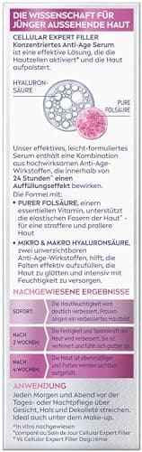 NIVEA Sérum anti-âge concentré anti-rides avec acide hyaluronique et folique, sérum concentré à l'acide hyaluronique pour une peau plus jeune, Cellular Expert Filler (40 ml) - Image 6