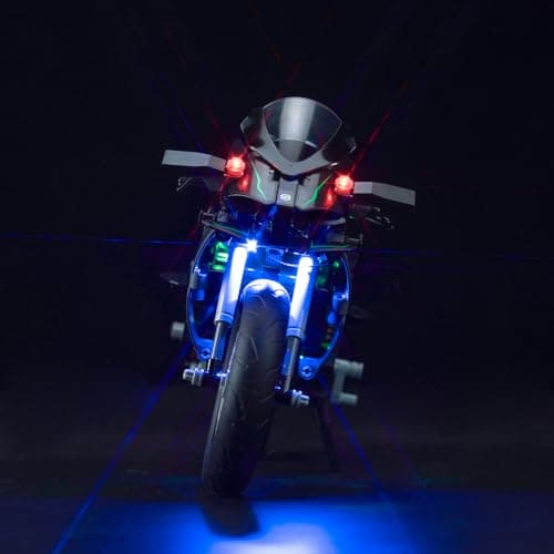 BrickBling LED Motorcycle Light Kit Lego Technic Kawasaki Ninja H2R (No Lego) Decorative Lighting Kit for Lego 42170 Kawasaki Ninja H2R Motorcycle Creative Toys, DE-42170-P64101 - Image 3