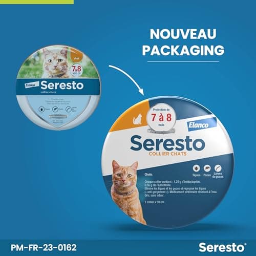 Seresto Cat Collar - Cat Flea & Tick Protection - Seresto Cat Collar with Long Lasting Protection for 7-8 Months - Grey - Image 4