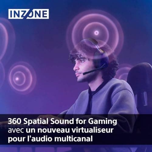 Sony INZONE H9 - Wireless Noise Reduction Gaming Headset - 360° Space Sound for Gaming - 32 Hours Battery Life - High Quality Microphone Rod - PC/PS5 - Perfect for PlayStation (Black) - Image 4