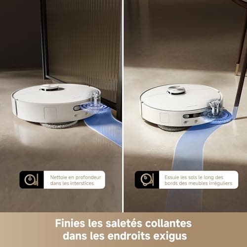 dreame L40 Ultra AE Robot Aspirateur et Serpillière Autonome, 19 000 Pa Aspiration Puissante, Nettoyage Sec-Humide, Dock Tout-en-1 Vidange Automatique, 2 Brosses Incluses - Image 5