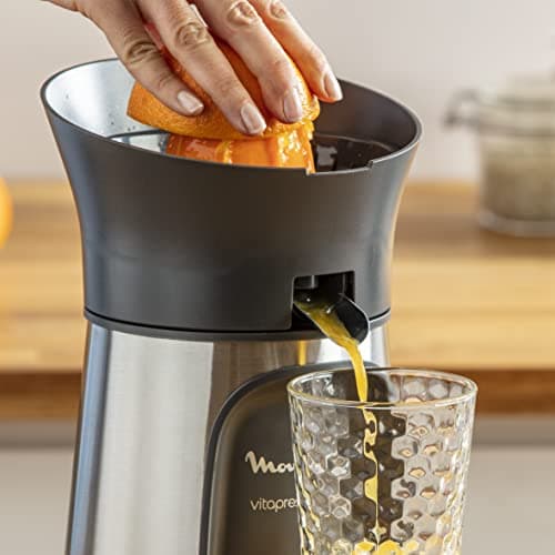 Moulinex PC603D10 Vitapress Direct Serve 3 Cones-Citrus Press Metallic Grey/Black 100W - Image 6