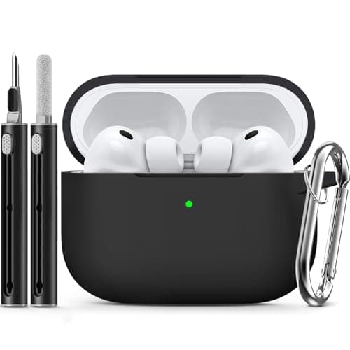 Inesore Compatible with AirPods Pro 3 Case (2025) with Cleaning Kit, Silicone Protective Case Cover for Apple Air Pod Pro 3rd Charging Case, Unisex Design – Black - Image 3