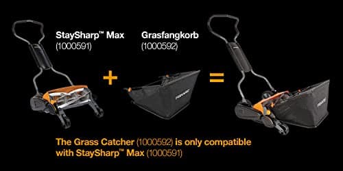 Fiskars Manual lawn mower, Cylinder mower with blade friction free cutting system, Cutting width: 46 cm, Black/Orange/Silver, StaySharp Max, 1000591 - Image 6