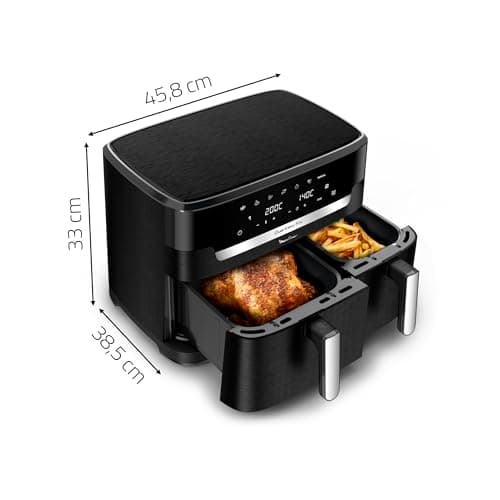 Moulinex XXL Double Air Fryer 11L, 8 Persons and More, Large Basket up to 3 kg, 7 Preset Programs, Dual Easy Fry XXL, EZ9428F0, Black - Image 8