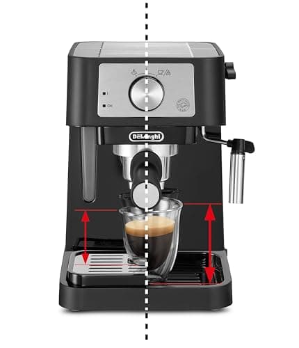 De'Longhi Stilosa EC 260.BK Traditional Filter Holder Machine with Drum, Professional Milk Frother for Espresso or ESE Powder, 1L Water Tank, Black, 1100W - Image 4