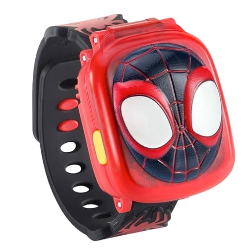 VTech - Spin Interactive Game Watch - Spidey Children's Watch with Animated Screen, Adjustable Strap, 9 Dials, 4 Educational Games - Marvel Toy - Gift for Children from 3 Years to 7 Years - French - Image 3