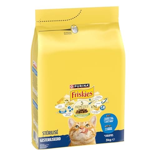 FRISKIES | Cat | Complete dry food for sterilized adult cats | Salmon, tuna and vegetables | Complete food for sterilized cats | Bag | 3 kg - Image 4