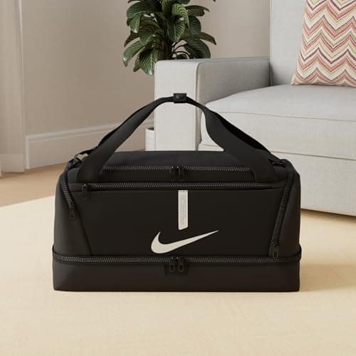 Nike, Academy Team, Football Duffel Bag Black/Black/White - Image 6