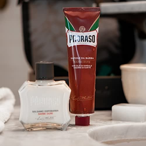 Proraso - Baume Après -rasage - Barbes Dures - à l'huile de bois de santal et de karité - 100 ml - Image 5