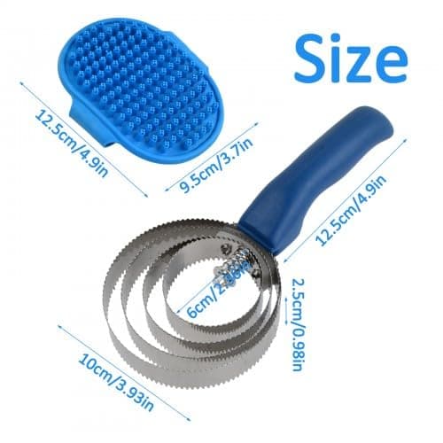 2 in 1 Grooming Kit Horse Grooming Brush Detangling Brush & Back Brush for Dogs, Horses & Cats - Perfect Furminator for Hair Loss & Hair Loss Needs - Image 7