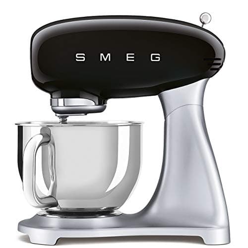 Smeg, SMF02BLUE Pastry Processor, 10 Speed Levels, Step-On Function, Bowl 4.8 L, Safety Motor Lock, Flat Beater, Hook and Lid Included, 800W, Black - Image 3