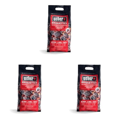 Weber 17590168 Charcoal Briquettes – 4 kg Bag – Charcoal for Weber Barbecues – BBQ Fuel – Premium Quality, Easy to Ignite, Long-Lasting – 100% Natural, Based on Wood Waste - Image 2