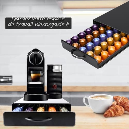 Masthome Nespresso Capsule Holder, 45-Piece Nespresso Pod Storage, Coffee Capsule Holder with Non-Slip Bottom, Capsule Dispenser for Home, Office, Kitchen - Image 6
