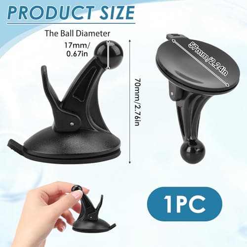 Garmin GPS Car Mount Holder - Replacement Windscreen Suction Cup Holder Compatible with Drivesmart, Nuvi, Zumo, NuLink, Dezl, Driveassist, Camper Van (Black) - Image 3