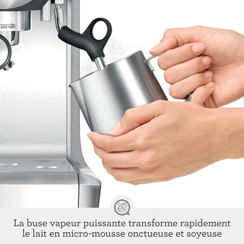 Sage - The Barista Express - Coffee Machine with Manual Milk Frother and Grinder - Automatic Grinding, Custom Frothing - Milk Jug with Temperature Control - Brushed Stainless Steel - Image 5