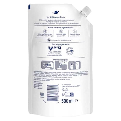 Dove Liquid Hand Soap Nutrition Intense Refill 500 ml - Image 5