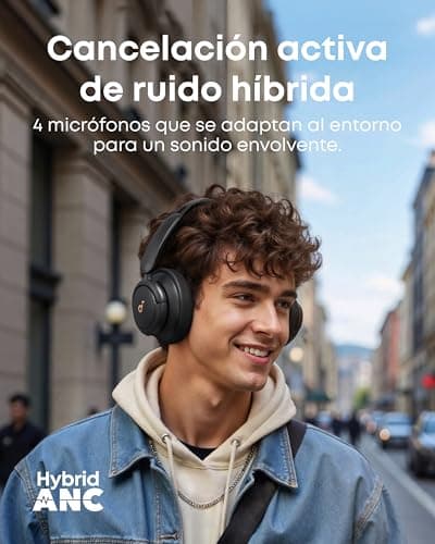 Soundcore by Anker Q30 Casque Bluetooth sans Fil à Réduction de Bruit Active Hybride, Plusieurs Modes, Hi-Res Son, EQ in App, Autonomie 40 h, Charge Rapide, Oreillettes Confort(Reconditionné) - Image 4