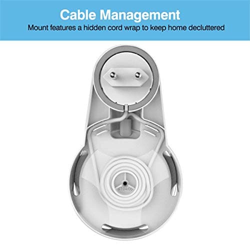 Cozycase Nest Mini, Google Home Mini, Mounting Bracket with Integrated Cable Management (White + Grey)) - Image 4