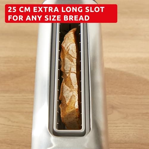 Moulinex Subito, Long Slot Toaster with Bakery Warmer, Faster Golden, Energy Saving, Rise and Stainless Steel, LS5S1AE0 - Image 6