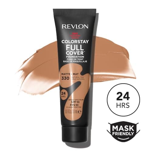 Revlon ColorStay Full Cover - Fond de Teint Couvrant Imperfections - Maquillage Teint - Couvrance optimale et fini mat - Résite à Toutes Épreuves - Effet Seconde Peau - 30ml - N330 Natural Tan - Image 4