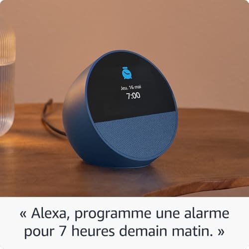 All-new Echo Spot (2024 release), Smart alarm clock with vibrant sound + Alexa, Black - Image 7