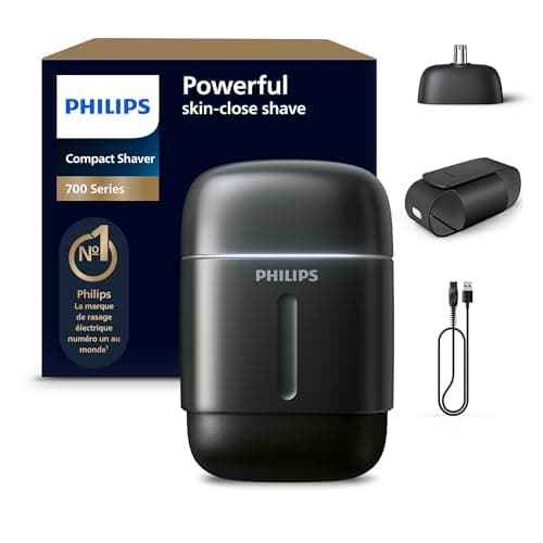 Philips 700 Series Shaver - Electric Compact Lift & Cut System, SteelPrecision Dual Blades, 4D Flexible Heads, Wet or Dry Bristles, Nose / Ear Accessory, Travel Case, Model S792/06 - Image 2