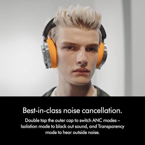 Dyson OnTrac™ Wireless Headphones with Active Noise Cancelling - 55 hrs of Battery Life - Bluetooth 5.0- Fast Charge from 10 Minutes 6Hz to 21kHz Protective Case - Customisable (Aluminium/Yellow) - Image 4