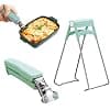 1 Pack Hot Food Tongs Oven Tongs for Moving Hot Plate Bowl Tray Instant Pot (Green) - Image 2