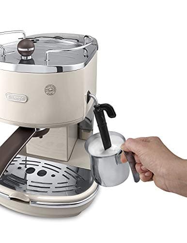 De'Longhi Vintage Icona Traditional Barista Pump Espresso Machine, Coffee Maker and Cappuccino, ECOV311BG, 1.4L, Cream - Image 2