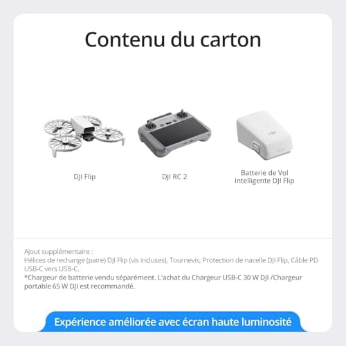 DJI Flip (RC 2 radio control with screen), 4K UHD Follow Me Camera Drone for adults, <249g, 3-axis nacelle, 13km video transmission, Palmar takeoff, 31 min flight time - Image 7