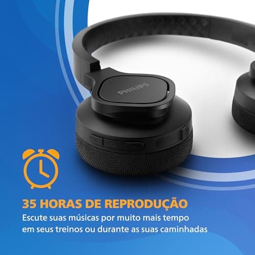 Philips Audio A4216BK/00 Casque Sport Bluetooth sans Fil (35 Heures d'Auxtonomie, Protection Ip55, Coques Aérées, Coussinets Lavables) Noir - Image 5