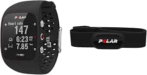 Polar - M430 - GPS Running Watch with Heart Rate Monitoring - Black - Size M-L & H10 Hartslag Sensor – Ant +, Bluetooth - Waterdichte Hartslagsensor met Borstband - Ingebouwd geheugen