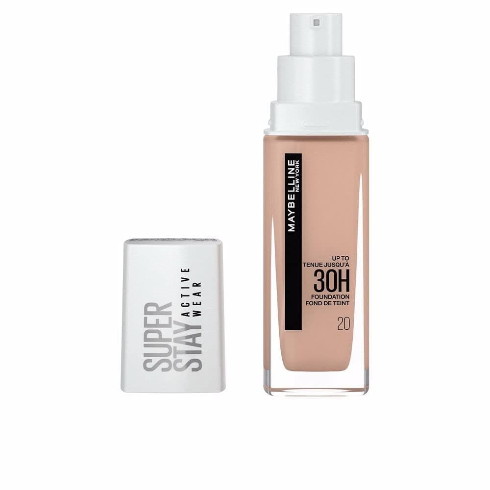Maybelline New-York - Fond de Teint Liquide Longue Tenue, Sans Transfert, Haute Couvrance - Superstay Active Wear 30h - Teinte : Beige Éclat (20) - Contenance : 30 ml - Image 3