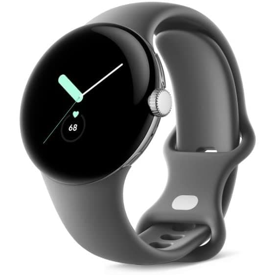 Google Pixel Watch - Android Smart Watch with Activity Tracker, Heart Rate Tracker, Polished Silver Stainless Steel Case with Charcoal Active Band - WIFI/BT (Renewed) - Image 6