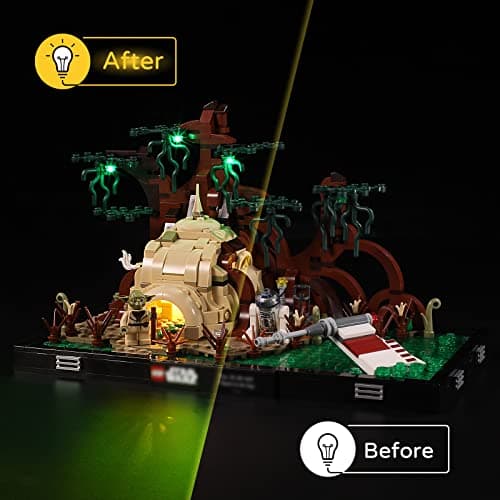 YEABRICKS LED Light for Lego-75330 Star Wars Dagobah Jedi Training Diorama Model Building Blocks (Lego Set Not Included) - Image 7