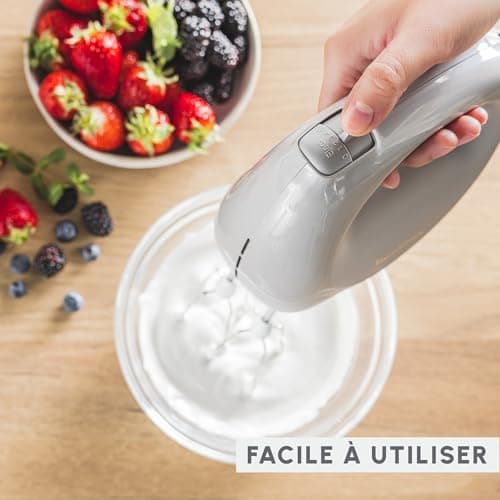 Moulinex Easy Max, Beater, Perfect Mix, Compact, Adjustable Knob with 5 Speed, 2 Sets of Whisks, Pepper, HM262BF0 - Image 7