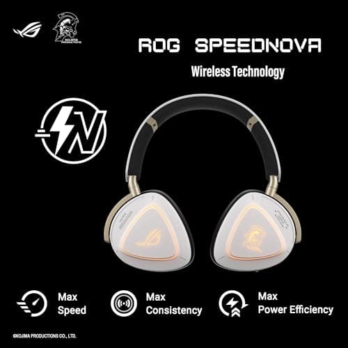 ASUS ROG Delta II-KJP - Tri-Mode Wireless Gaming Headset, 50mm Titanium Speakers, ROG SpeedNova, 110h Battery Life, Dual-Wireless and Exclusive Design Kojima Productions - Image 5