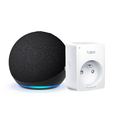 Echo Dot (5e génération) | Anthracite + Tapo Matter Prise Connectée, Fonctionne avec Alexa - Kit de démarrage Maison connectée - Image 3
